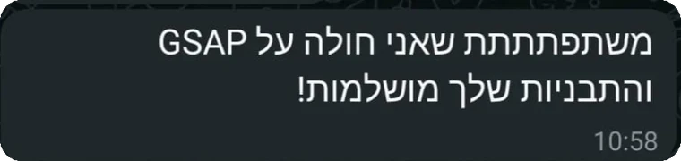 המלצה מבוגר/ת הקורס